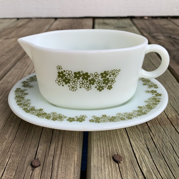 Pyrex Dining Vintage Pyrex Corelle Spring Blossom Gravy Boat And